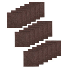 18-Teiliges Set Von Möbel-Filzpolstern, Kleine Quadratische Selbstklebende Zuschneidbare Stuhlbeinschutzpolster, Braunes Filz