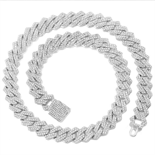 Αλυσίδα Miami Cuban Link Silver Plated 14mm