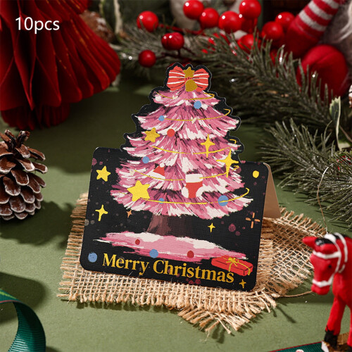 Conjunto de 10 cartões de Natal vintage com estampas secas. 1