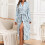 Women's Flannel Warm Robe Blue XL 2