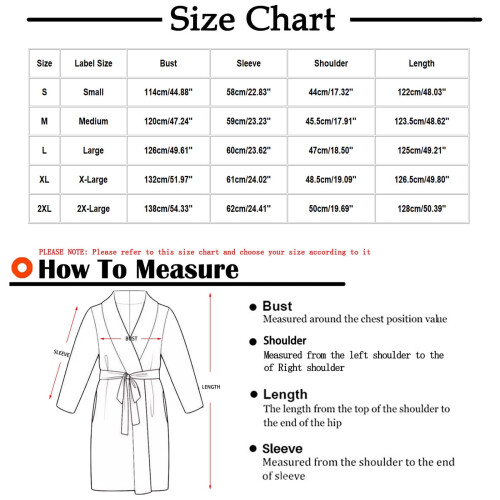 Women's Flannel Warm Robe Knee-Length White S 2