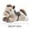 Cavalo de pelúcia branco deitado com sela, 30 cm (12 polegadas) 2
