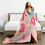 Pink Flannel Throw Blanket Soft Lightweight 50x60 Inch 5