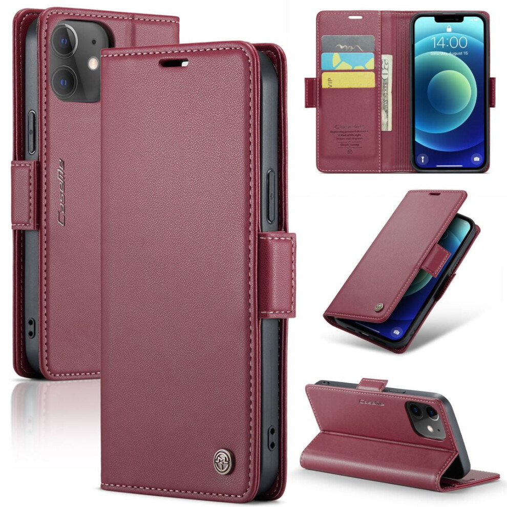 Caseme Leather Wallet Case For Iphone 12 Pro Â Wine Red 941196988058