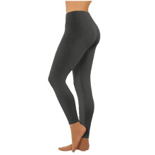 Women's High-Waist Tummy Control Yoga Leggings Dark Gray XL