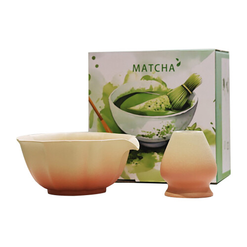Matcha Set: Keramische Garde en Kom, 2-delig