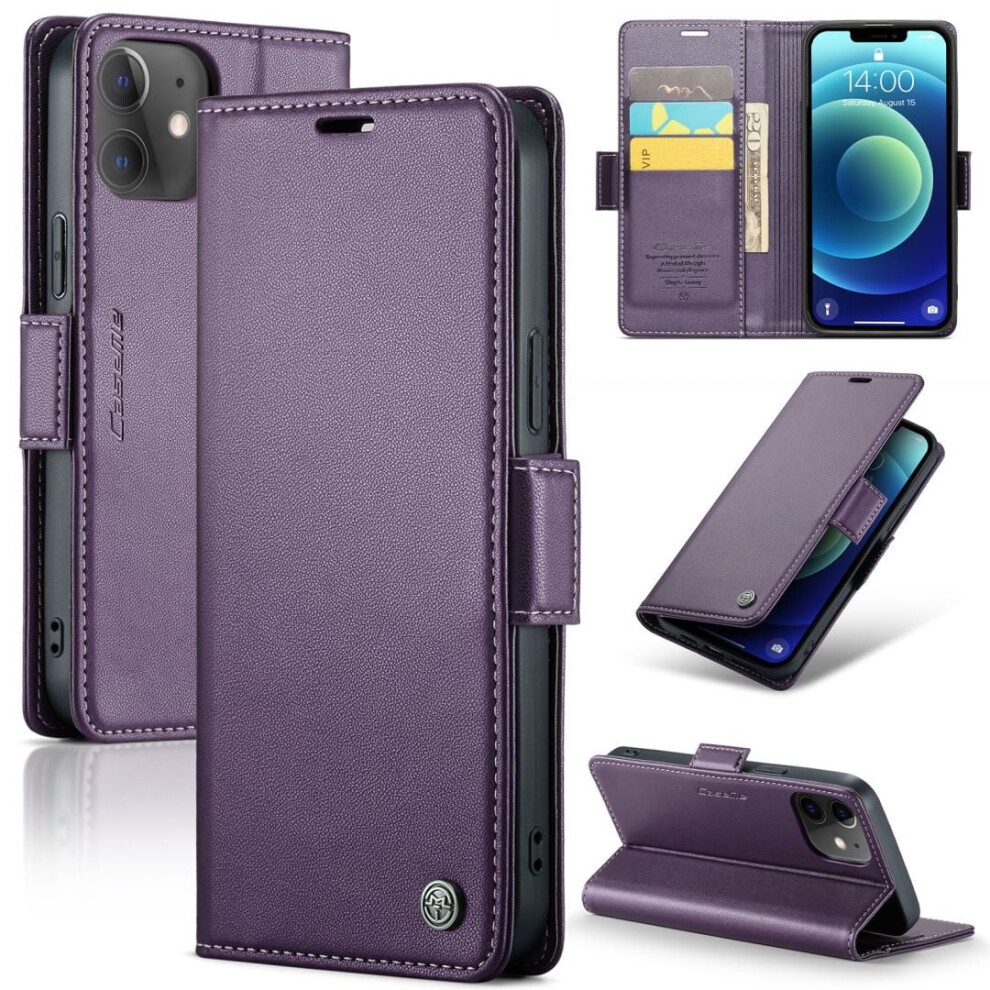Caseme Leather Wallet Case For Iphone 13 Mini Â Purple 941196987525