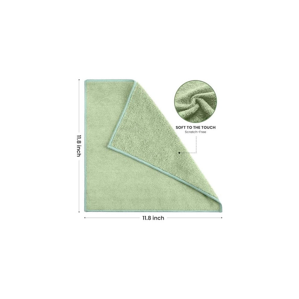 Microfiber Cleaning Cloth Reusable 12-Pack 11.8"X11.8" 917087889759
