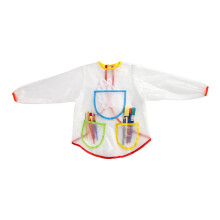 Toddler Aprons Waterproof with 3 Pockets Long Sleeves Ages