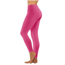 Women's High-Waist Tummy Control Yoga Leggings Hot Pink XL
