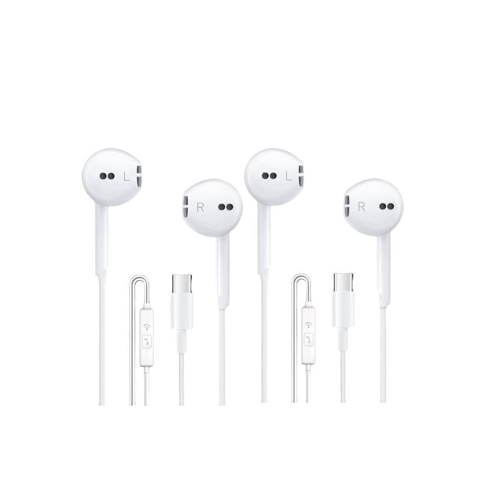 Usb-C Wired Headphones Hifi Stereo With Mic And Volume 941196975256