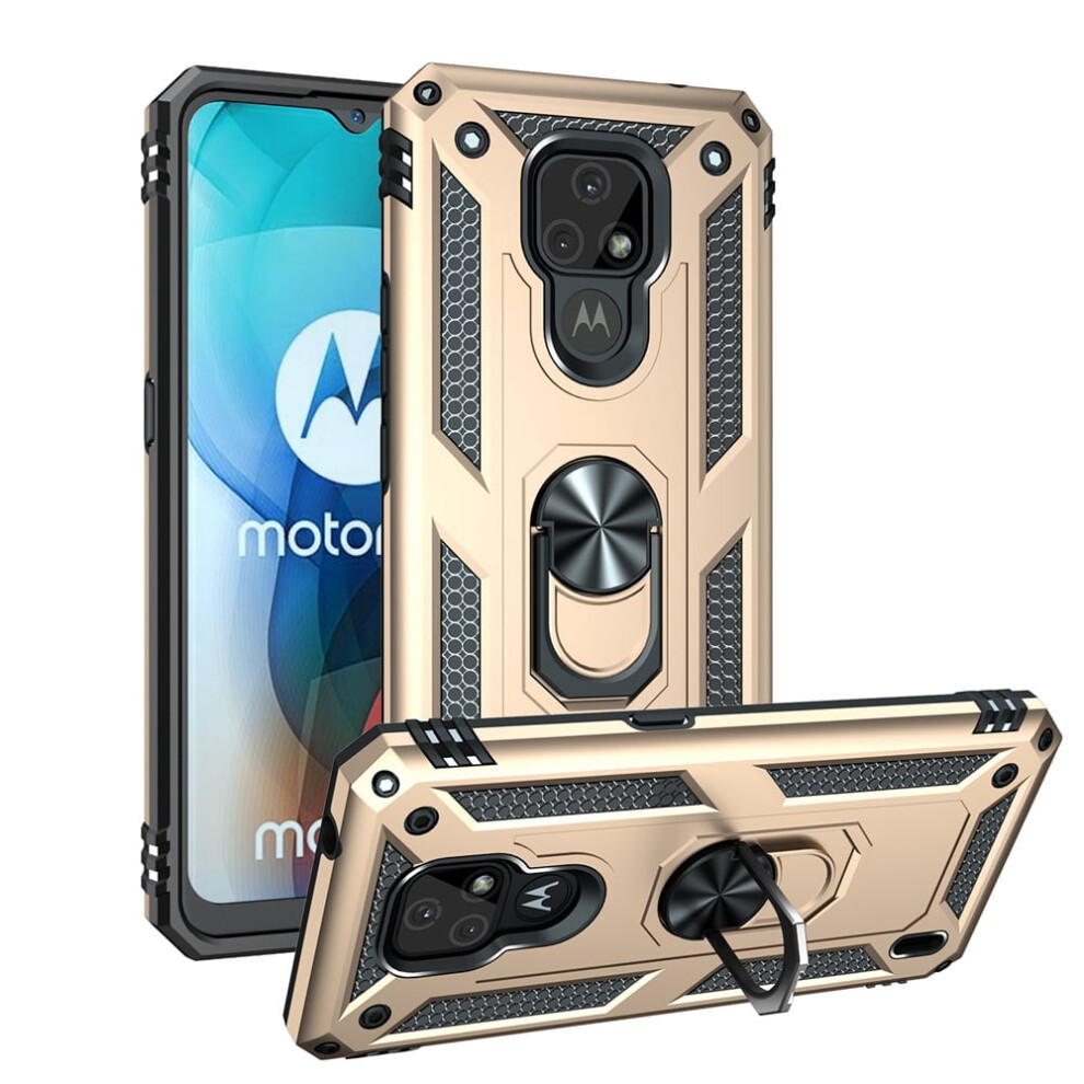 Motorola Moto E7 Case Impact-Resistant Magnetic Gold 941196976963