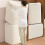 Sacs de rangement pliables beiges 28 x 20 x 20 pouces 1