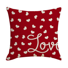 Housse de coussin décorative rouge Saint-Valentin 45 x 45 cm