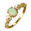 Oval White Opal Moon Ring Retro Style 1 Piece 1