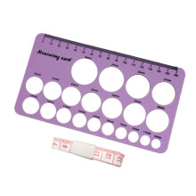Outil de mesure de tétine en silicone de qualité alimentaire avec double graduation cm/po