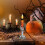 Candelabru de Halloween cu schelet și mână fantomă 3