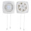 Square Exhaust Fan ABS In-Wall 120mm Wing Blade 3