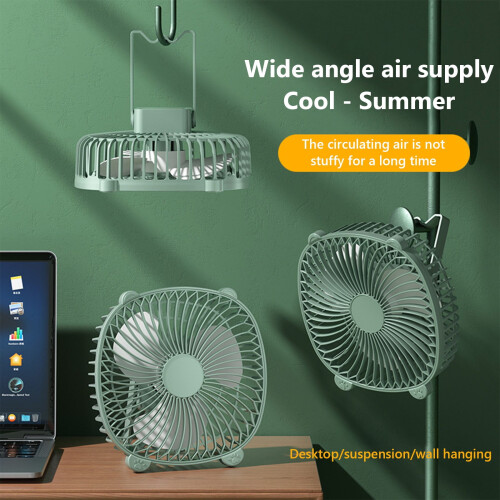 Ventilateur de bureau rechargeable USB, portable, 3 vitesses 2