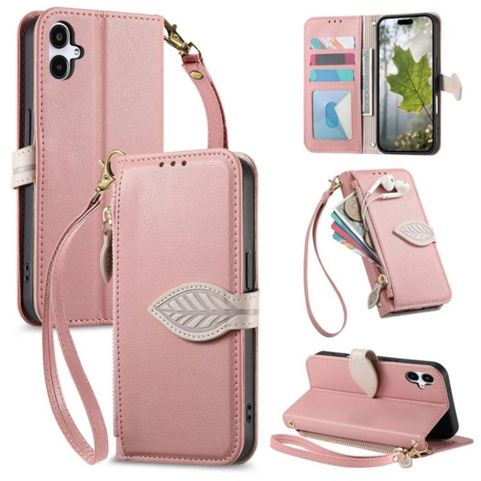 Leather Flip Wallet Case For Samsung Galaxy A06 4G Pink 941196980625
