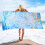 Telo mare in cotone, blu navy, 76x152 cm, confezione da 2 1