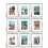 Ensemble de 9 cadres photo en bois composite blanc vieilli 1