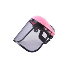 Protector facial de seguridad ajustable para cascos de construcción