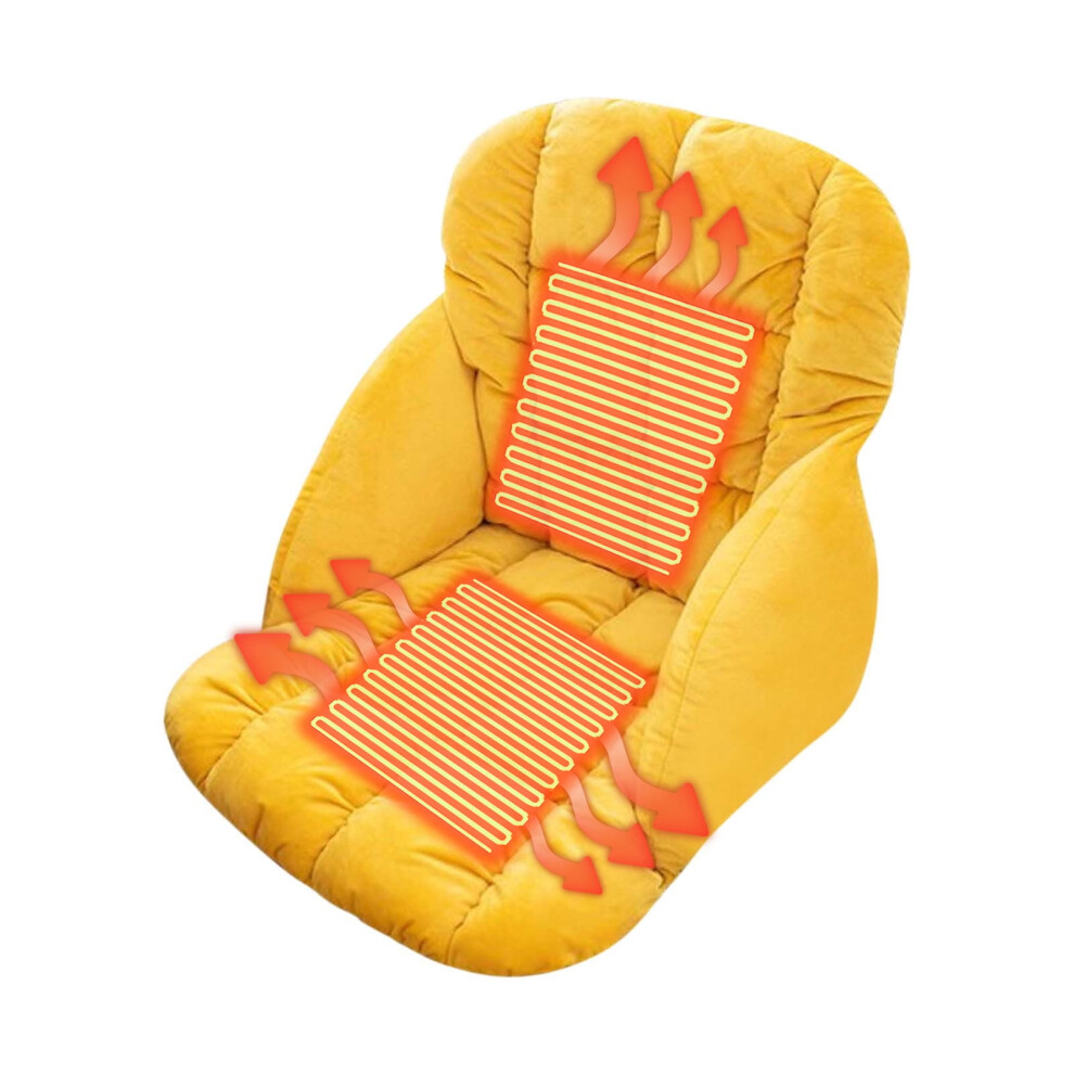 Hhbeauty Usb Heated Seat Cushion With Lumbar Support 3 Heat 941196983626