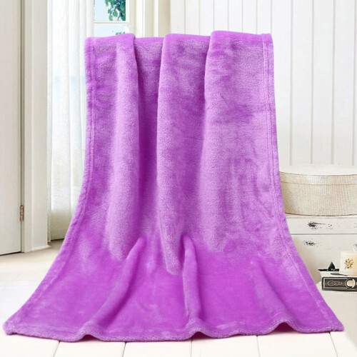 Coperta in pile viola, taglia unica