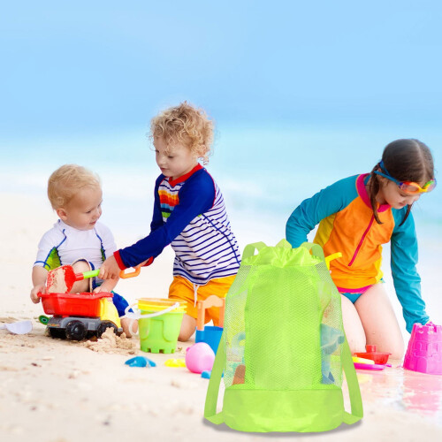 Mesh swim bag drawstring backpack 1 pack 2