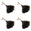 Plumeau à manche en bois, lot de 4, 33 cm 1
