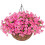 Cesta de flores artificiais suspensa de 45 cm (18 polegadas) 1