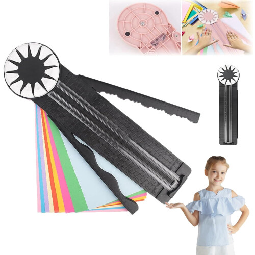 Paper Craft Edge Cutter 12-in-1 with Rolling Design