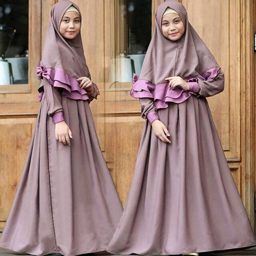 Mädchen Ramadan Abaya Traditionelles Gewandkleid 1