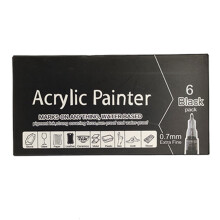 Stylo de peinture acrylique blanche pour roche, bois, verre, métal,