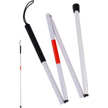 Aluminum Folding Walking Cane with Reflective Strip