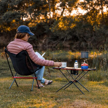 Oxford Ultralight Rectangular Folding Table Picnic Camping Table Kitchen Table Portable Hiking Camping Outdoor (Black)