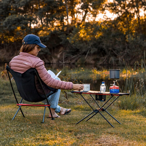 Oxford Ultralight Rectangular Folding Table Picnic Camping Table Kitchen Table Portable Hiking Camping Outdoor (Black)