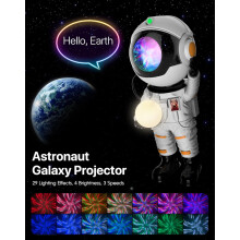 Solas Oíche LED Astronaut le Lasc ama agus cianrialtán