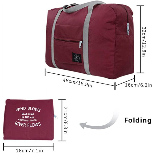 Πτυσσόμενη τσάντα ταξιδιού Duffel, αδιάβροχη, νάιλον 2 τεμάχια 2