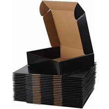Middelgrote verzenddozen van zwart golfkarton, 12x9x3 inch, 20 stuks per verpakking