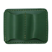 Porta-canetas de couro para caderno - Verde