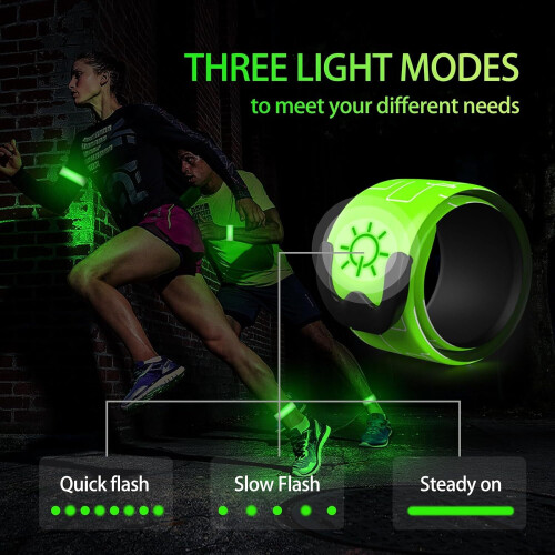 LED Armbands for Running Walking Rechargeable 2-Pack 1