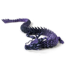 Chinese draakfiguur zwart-paars 30 cm 1 stuk