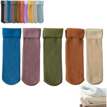 Chaussettes thermiques en velours pour femme, ultra douces et fines