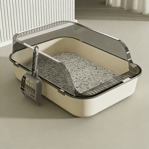 Cat Litter Box High-Sided Semi-Enclosed 14.7611.225.91