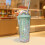 Non-Spill Straw Cup Heart-Shaped Portable Plastic Cold 6