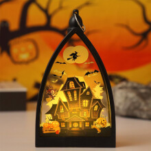 Halloween LED-kolmiolyhty kurpitsan arkun luurangolla