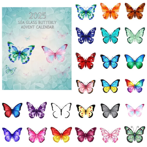 Ημερολόγιο Advent Butterfly2025Ακρυλικό 24ήμερο ντεκόρ 2