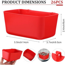 Kippenvoerbak Rood 18oz 26 stuks